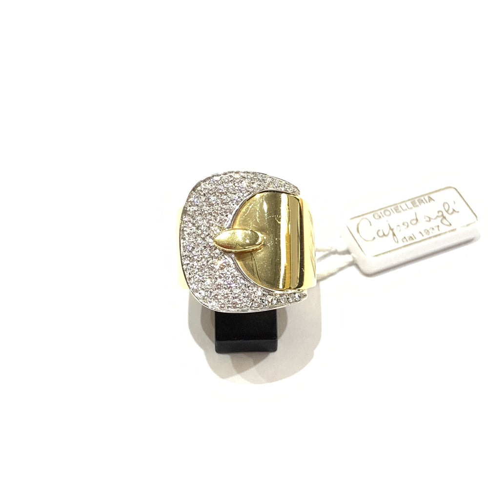 Recarlo anello Fibbia oro 18kt diamanti 0,60ct - Gioielleria Capodagli