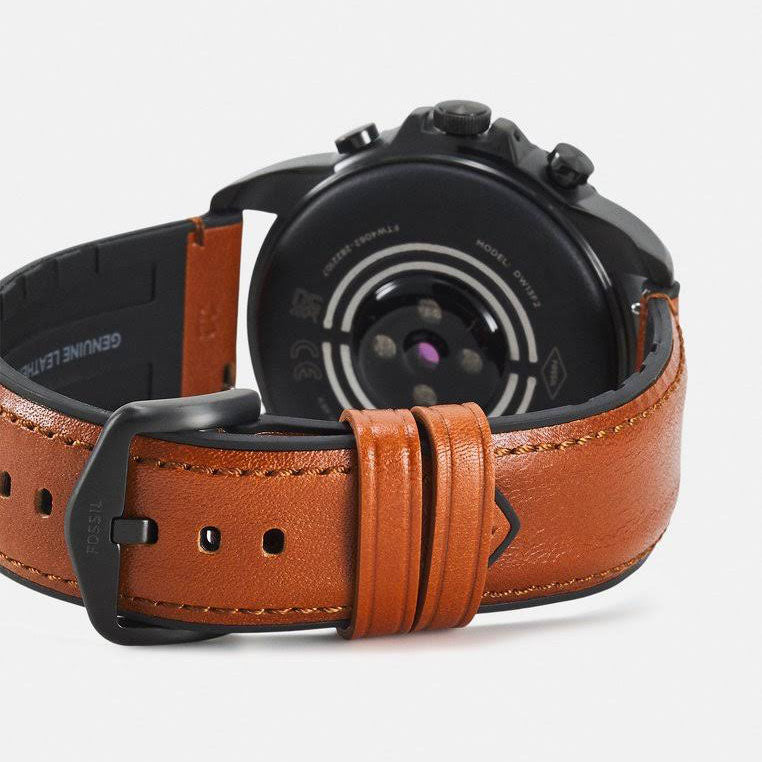 Fossil Smartwatch Gen 6 Uhr mit braunem Lederband FTW4062
