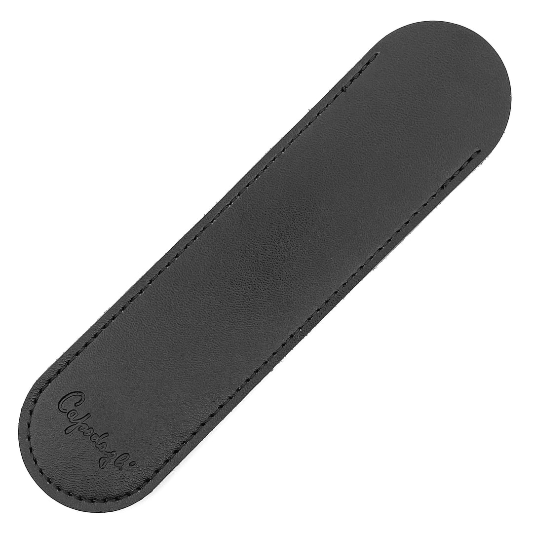 Carcasa para 1 instrumento de escritura de cuero negro liso CPD0001