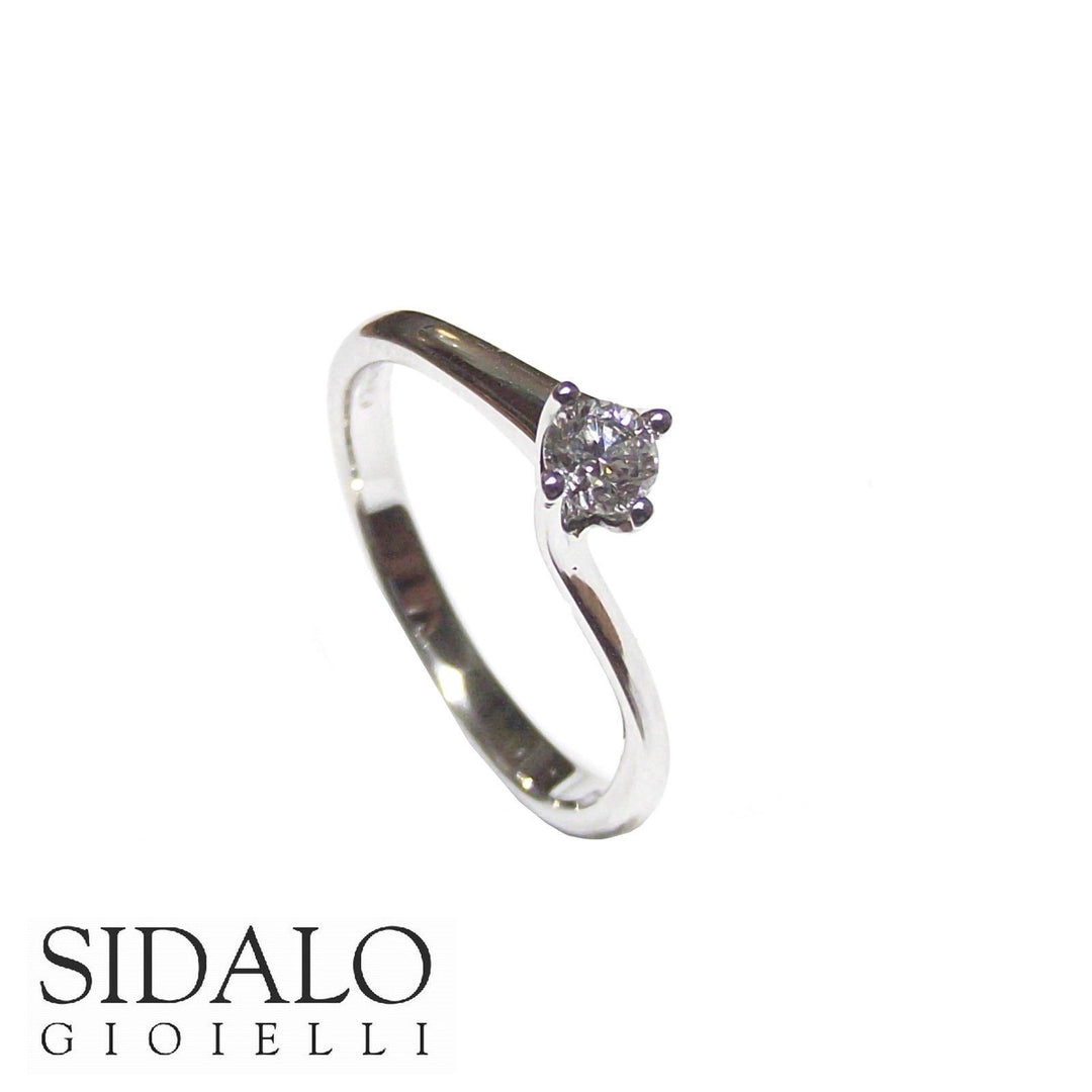 Sidalo anello Solitario oro bianco 18kt diamante M4857-021 - Gioielleria Capodagli