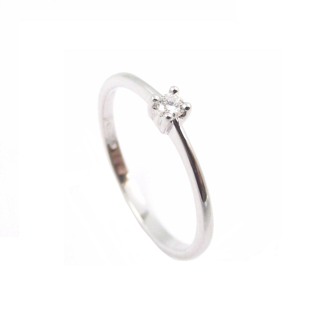 Sidalo anello Solitario oro bianco 18kt diamante M4976-06 - Gioielleria Capodagli