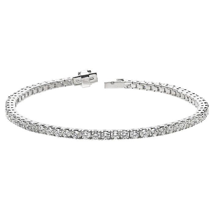 Sidalo bracciale tennis oro bianco 18kt diamanti 3,25ct colore G purezza VS M-2825 - Gioielleria Capodagli