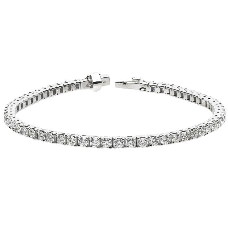 Sidalo bracciale tennis oro bianco 18kt diamanti 5,10ct colore G purezza VS M-2535 - Gioielleria Capodagli