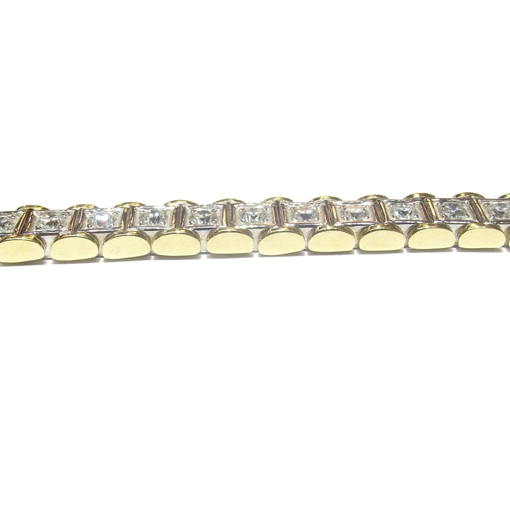 Sidalo bracciale tennis oro bianco e giallo 18kt 45,3g diamanti 4,17ct colore G purezza VS1 0004BR - Gioielleria Capodagli