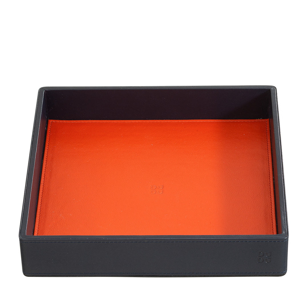 DuDu Porte-objets en cuir coloré avec boîte cadeau