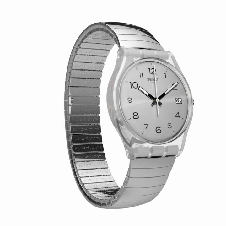 Swatch orologio SILVERALL Gent 34mm Originals cinturino large GM416A - Gioielleria Capodagli