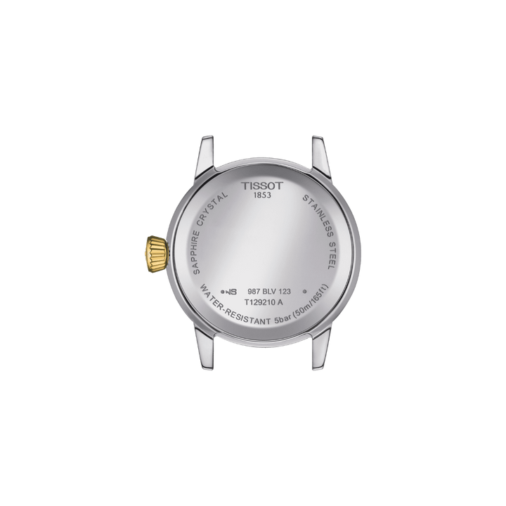 Tissot orologio Classic Dream Lady 28mm avorio quarzo acciaio finitura PVD oro giallo T129.210.22.263.00 - Gioielleria Capodagli