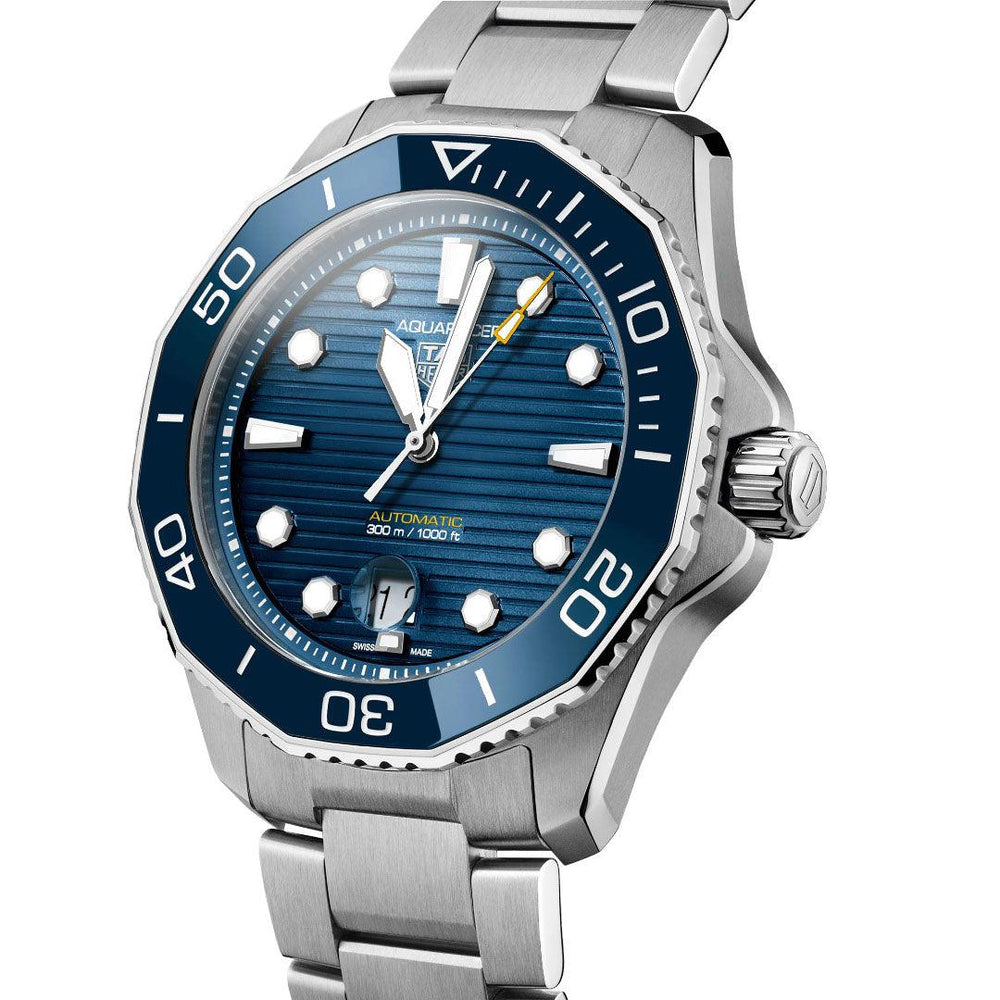 TAG Heuer orologio Aquaracer Professional 300 Calibre 5 43mm blu automatico acciaio WBP201B.BA0632 - Capodagli 1937