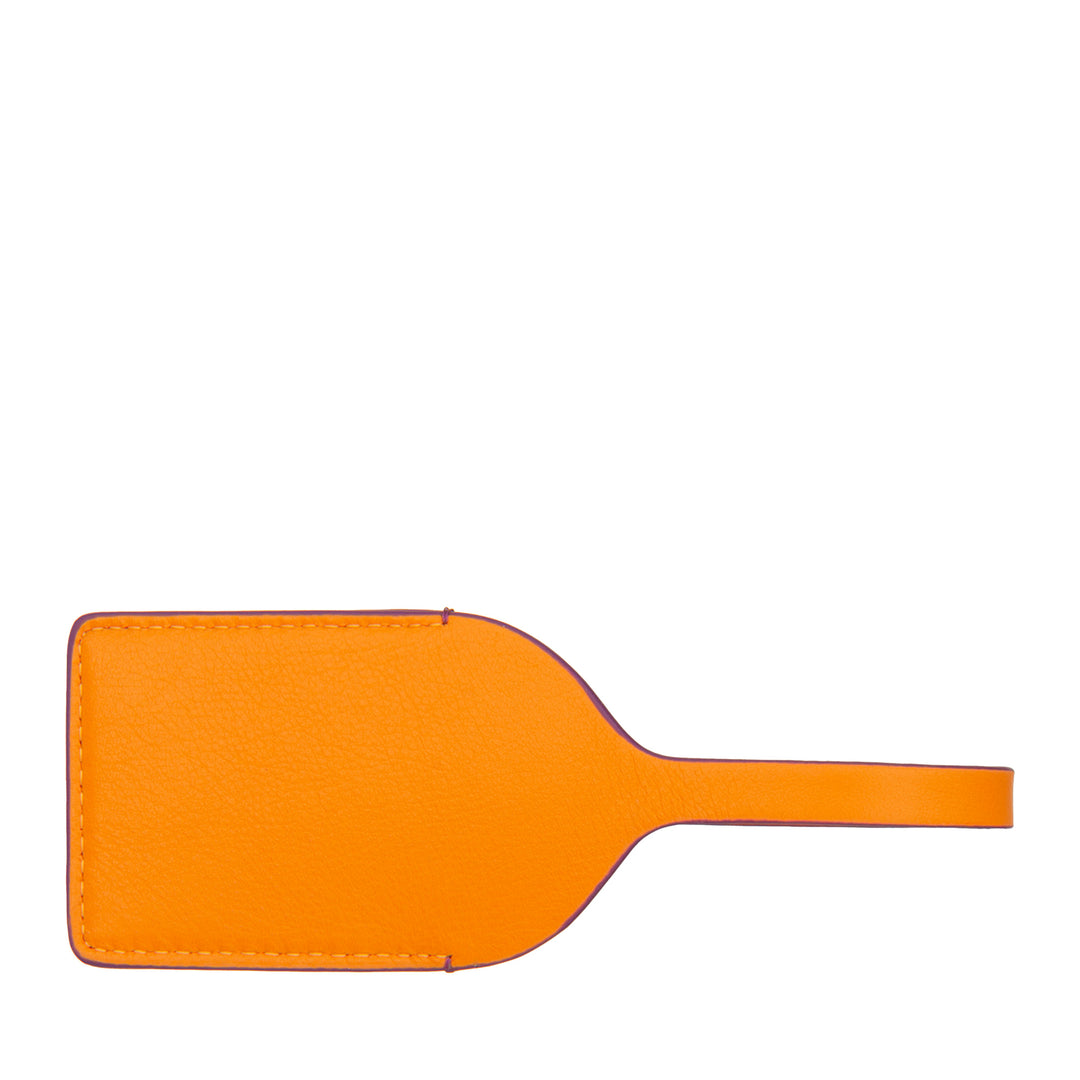 DUDU Bag Label, Colored Leather Luggage Tag, Fashion Elegant Name Holder for Bags and Backpacks