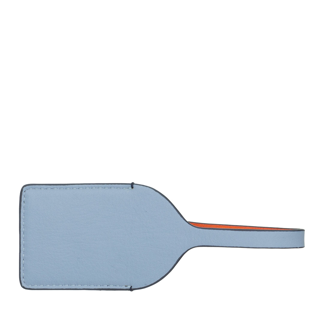 DUDU Bag Label, Colored Leather Luggage Tag, Fashion Elegant Name Holder for Bags and Backpacks