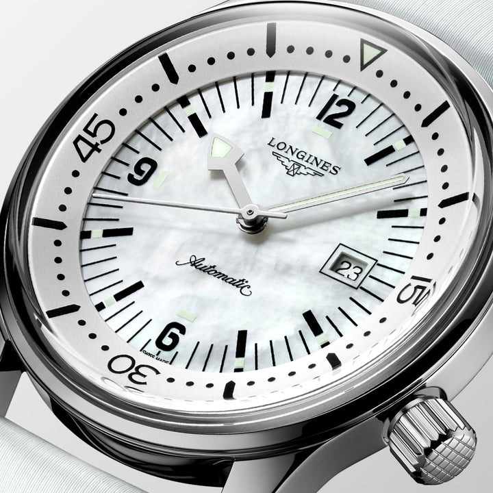 Longines orologio The Longines Legend Diver Watch 36mm madreperla automatico acciaio L3.374.4.80.0 - Capodagli 1937