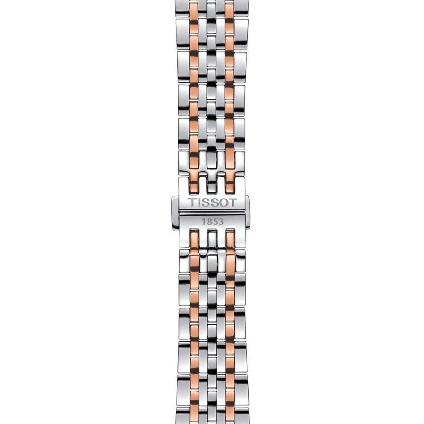 Tissot orologio Le Locle Powermatic 80 39,3mm argento automatico acciaio finitura PVD oro rosa T006.407.22.033.00 - Gioielleria Capodagli