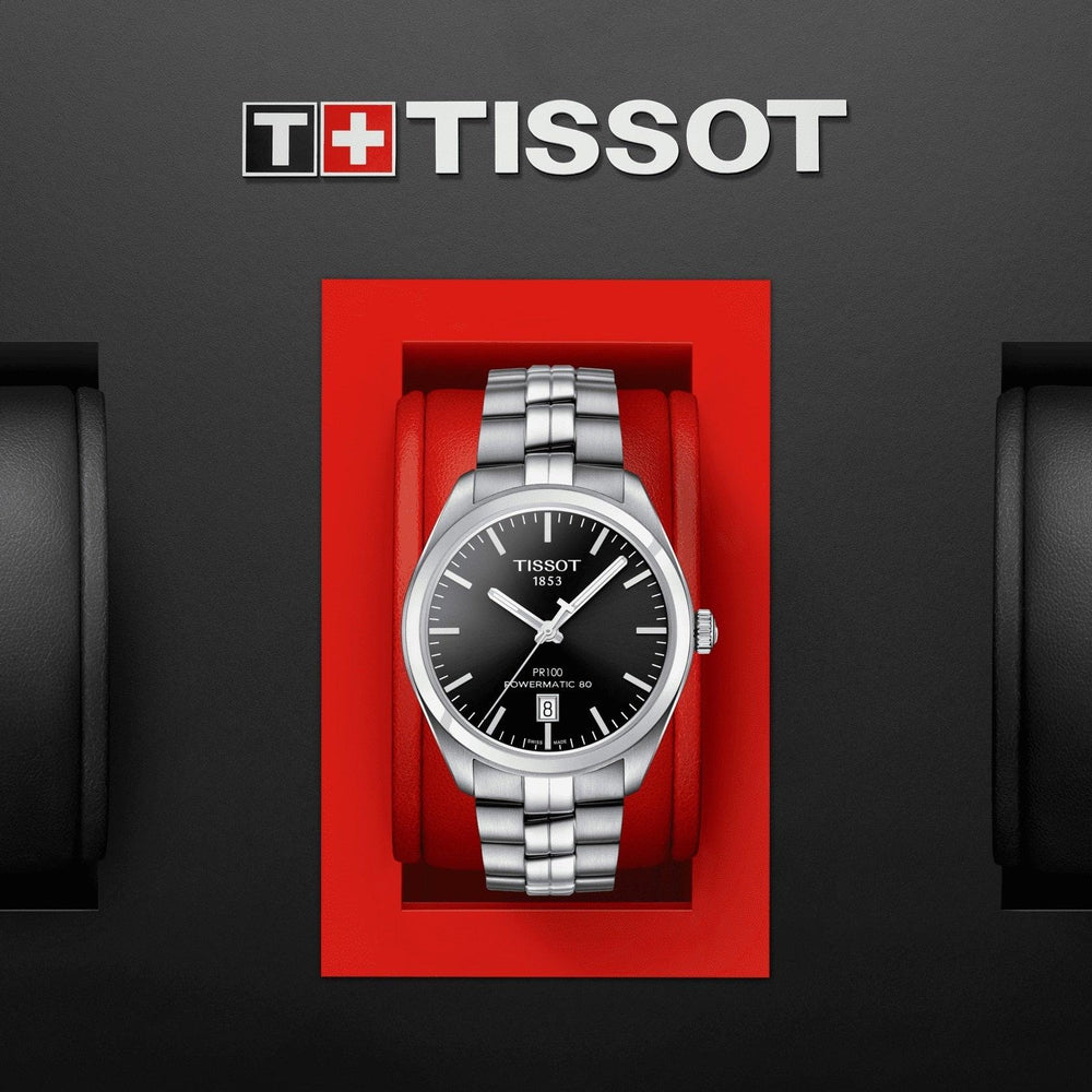 Tissot orologio PR 100 Powermatic 80 39mm nero automatico acciaio T101.407.11.051.00 - Capodagli 1937