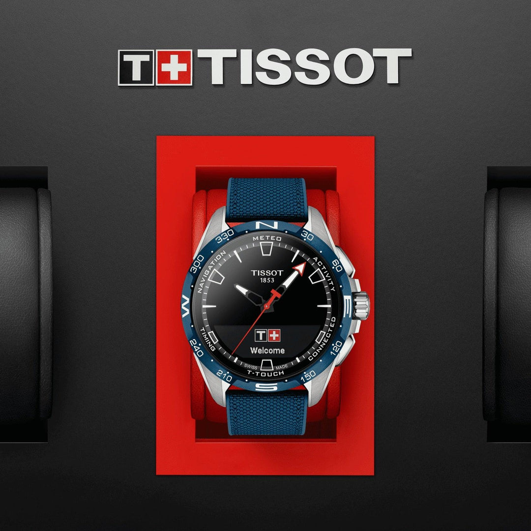 Tissot orologio smartwatch T-Touch Connect Solar blu T121.420.47.051.06 - Capodagli 1937