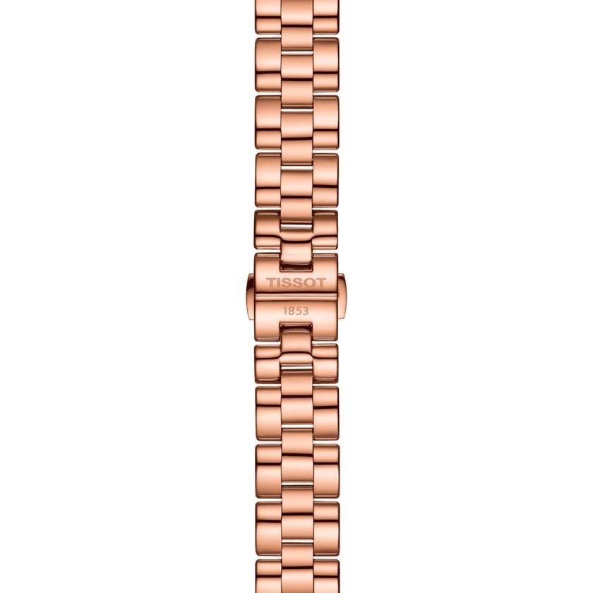 Tissot orologio T-Wave 30mm madreperla diamanti quarzo acciaio finitura PVD oro rosa T112.210.33.111.00 - Gioielleria Capodagli