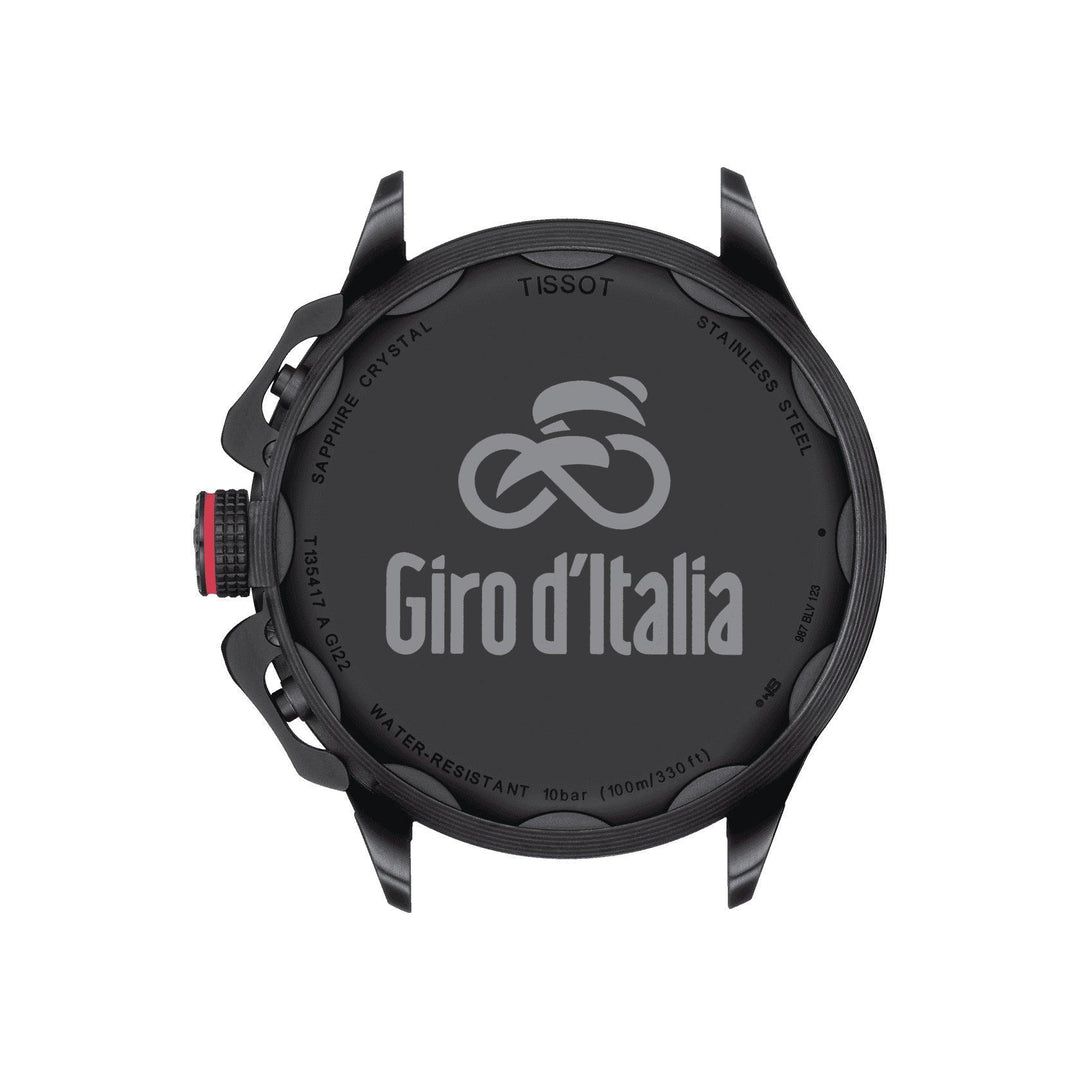 Tissot orologio T-Race Cycling Giro D'Italia 2022 Special Edition 45mm quarzo acciaio finitura PVD nero T135.417.37.051.01 - Capodagli 1937