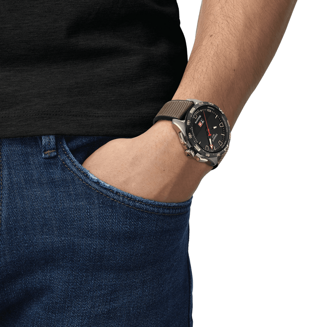 Tissot orologio T-Touch Connect Solar 47,5mm nero quarzo titanio T121.420.47.051.07 - Capodagli 1937