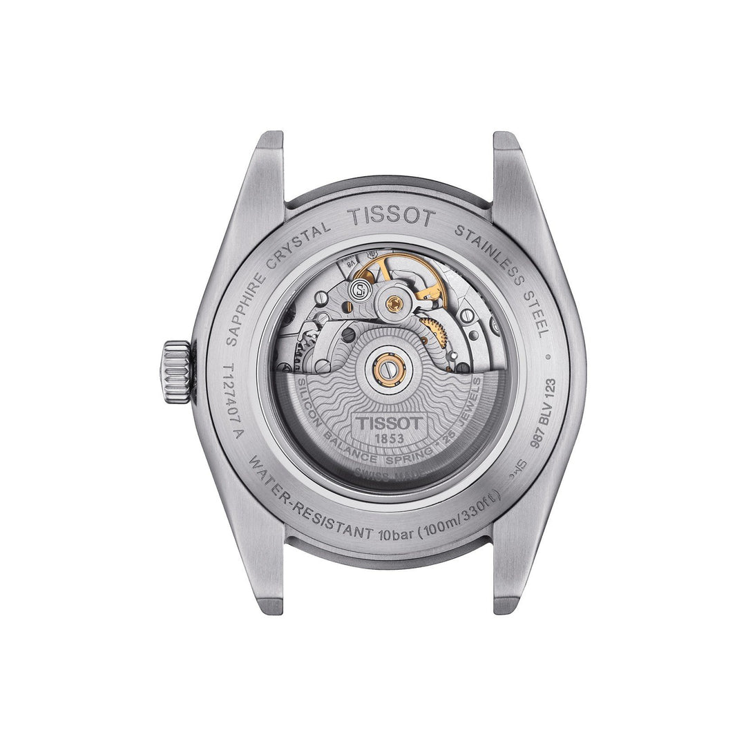 Tissot orologio uomo Gentleman Powermatic 80 Silicium argento 40mm automatico acciaio T127.407.11.031.00 - Gioielleria Capodagli