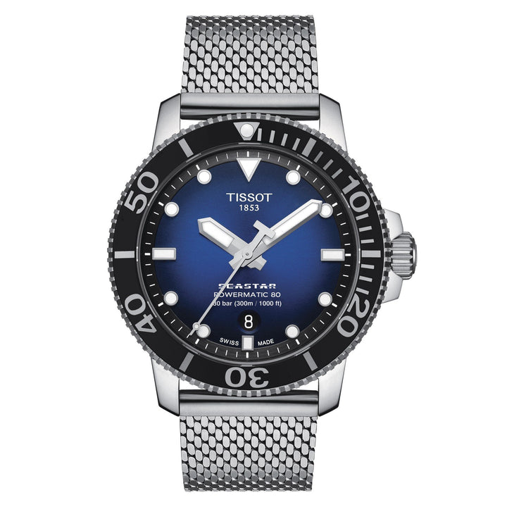 Tissot orologio uomo Seastar 1000 Powermatic 80 blu 43mm acciaio automatico T120.407.11.041.02 - Gioielleria Capodagli