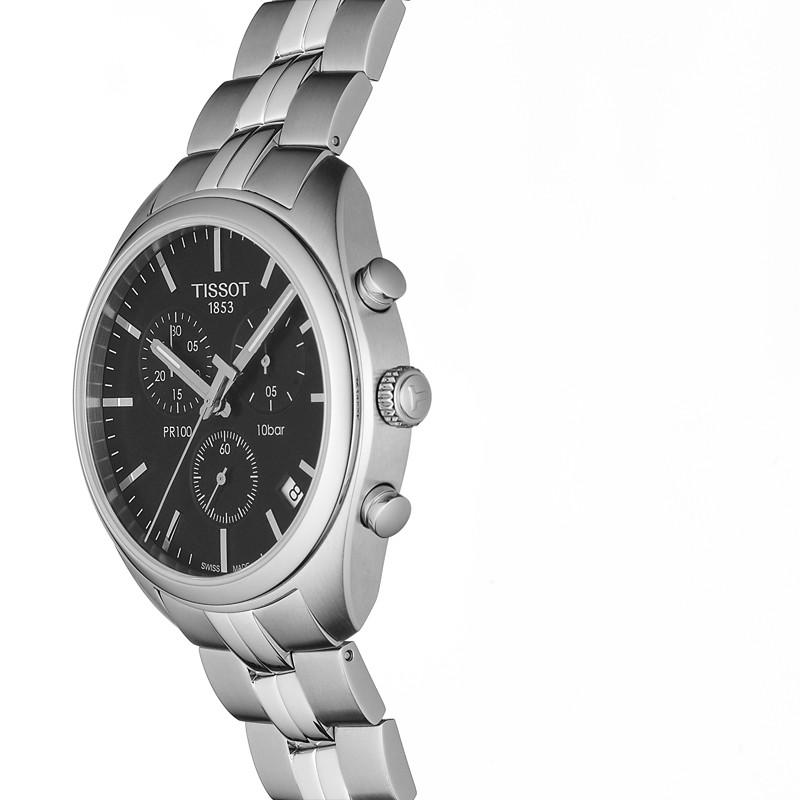 Tissot orologio uomo T-Classic PR 100 Chronograph 41mm acciaio quarzo T101.417.11.051.00 - Gioielleria Capodagli