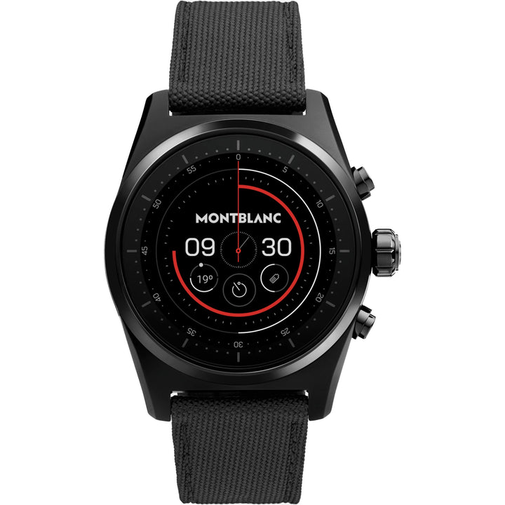 Montblanc orologio smartwatch Summit Lite 43mm in alluminio nero e cinturino in tessuto 128409 - Capodagli 1937