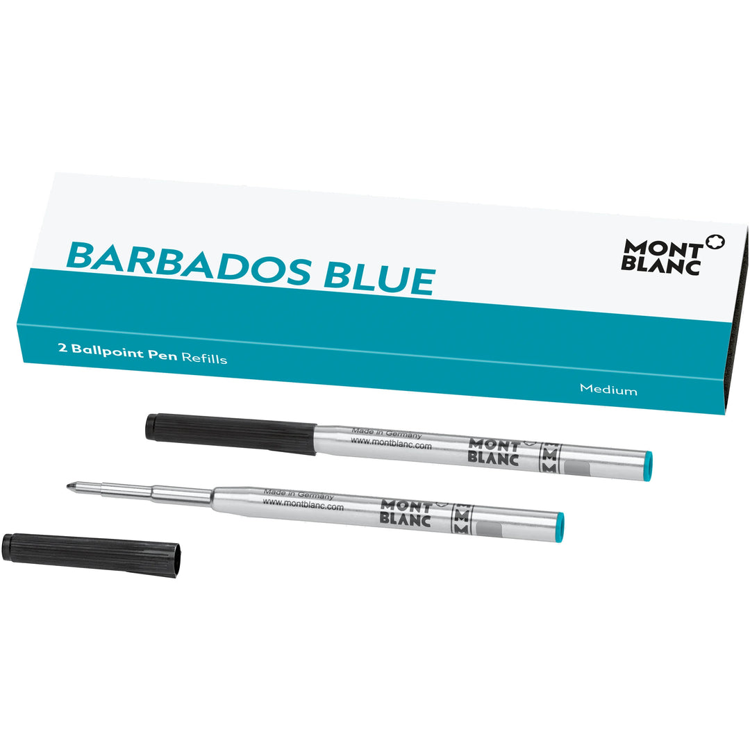 Montblanc 2 refill per penna a sfera (M) Barbados Blue blu caraibi 116219 - Capodagli 1937