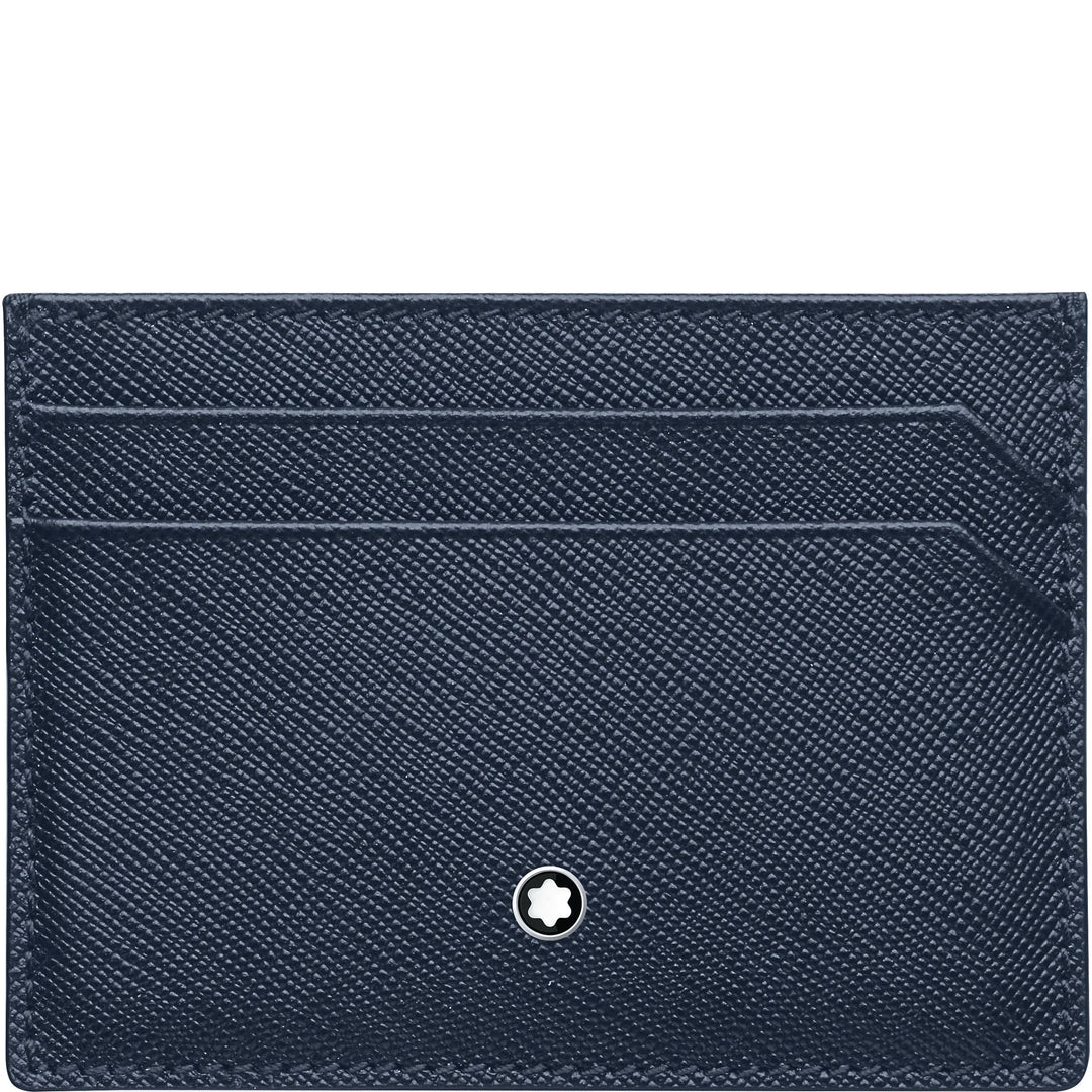 Montblanc porta carte di credito tascabile 5 scomparti Montblanc Sartorial blu 128596 - Capodagli 1937