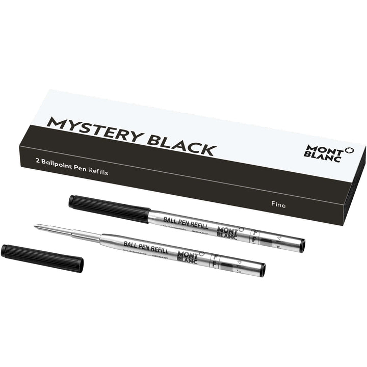Montblanc 2 refill per penna a sfera punta F Mystery Black nero 116189 - Capodagli 1937