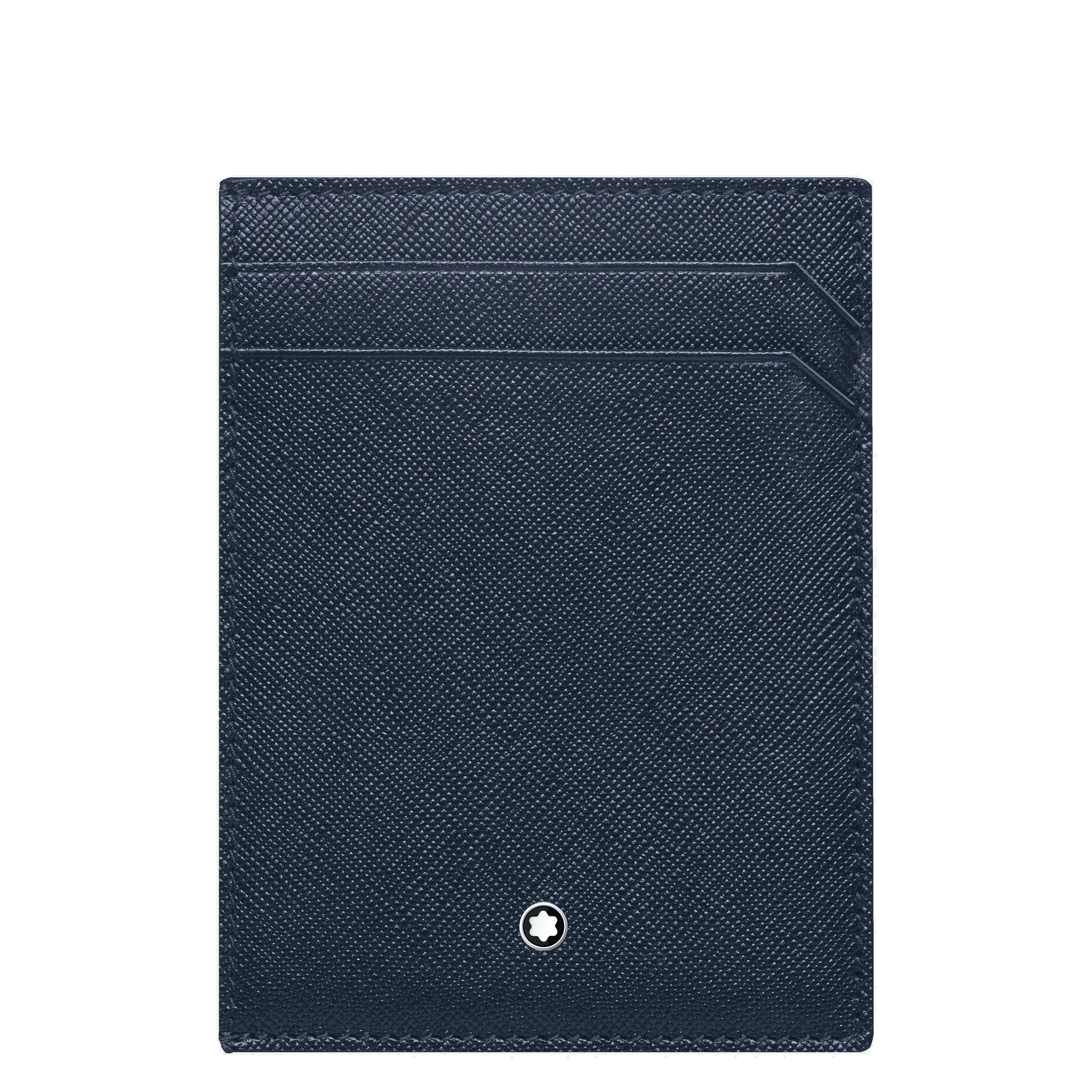 Montblanc 4 compartment pocket credit card holder with Montblanc Sartorial blue 128594
