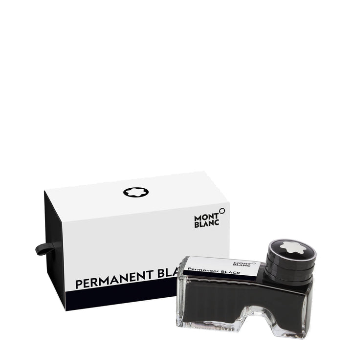 Montblanc Botella de tinta 60ml Permanent Black DIN ISO 1414145-2 Negro indeleble 128196