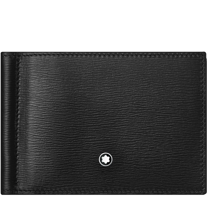 Montblanc portafoglio 6 scomparti Meisterstück 4810 nero con fermasoldi 129245