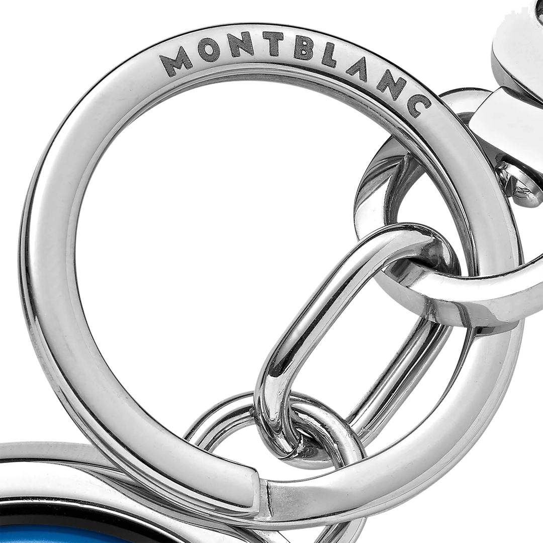 Montblanc key ring with swivel emblem Meisterst ⁇ ck blue 128743