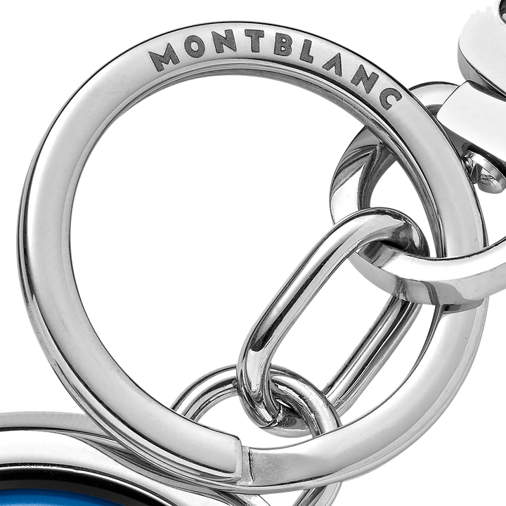 Montblanc key ring with swivel emblem Meisterst ⁇ ck blue 128743