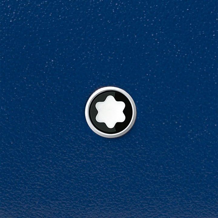 Montblanc portafoglio compatto 6 scomparti Meisterstück nero/blu 129678