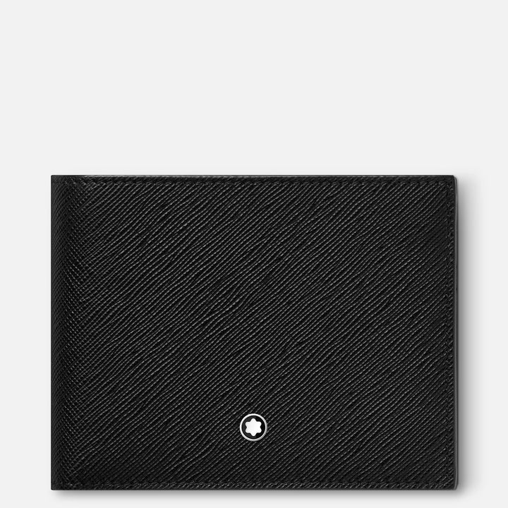 Montblanc Brieftasche mit 6 Fächern und 2 transparenten Taschen Montblanc Schwarzer Sartorial 130318