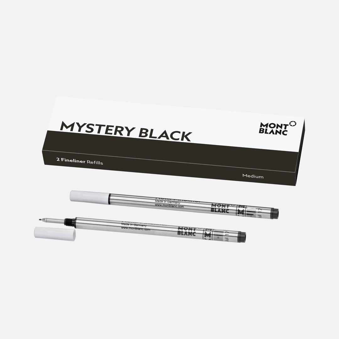 Montblanc 2 Nachfüllung für Fineliner Punta M Mystery Black Black 128246