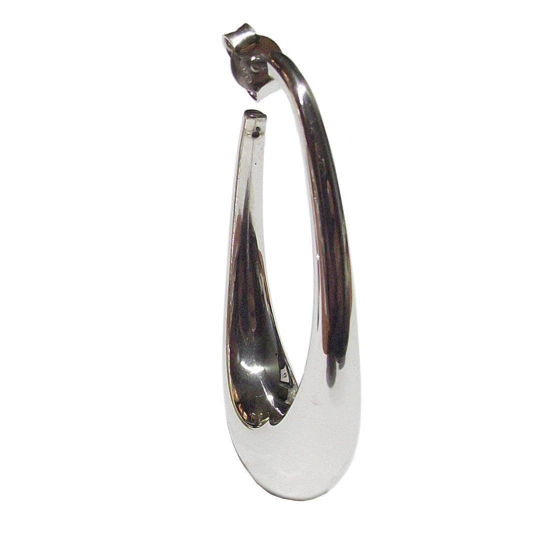 Capodagli-Ohrringe mit einem silbernen Dropdown-Kreis 925 OR-ARG-0003