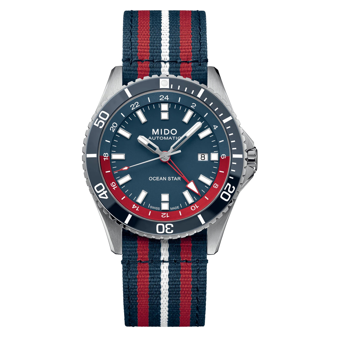 Mido orologio Ocean Star GMT Special Edition 44mm blu automatico acciaio M026.629.11.041.00