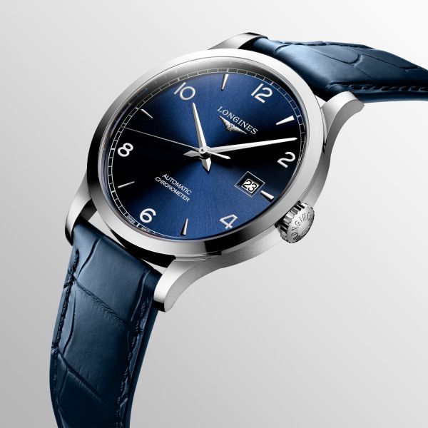 Longines orologio Record collection 40mm blu automatico acciaio L2.821.4.96.4 - Capodagli 1937