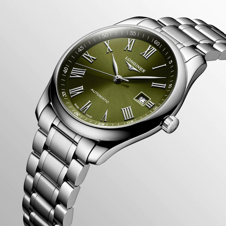 Longines orologio Master Collection 40mm verde automatico acciaio L2.793.4.09.6