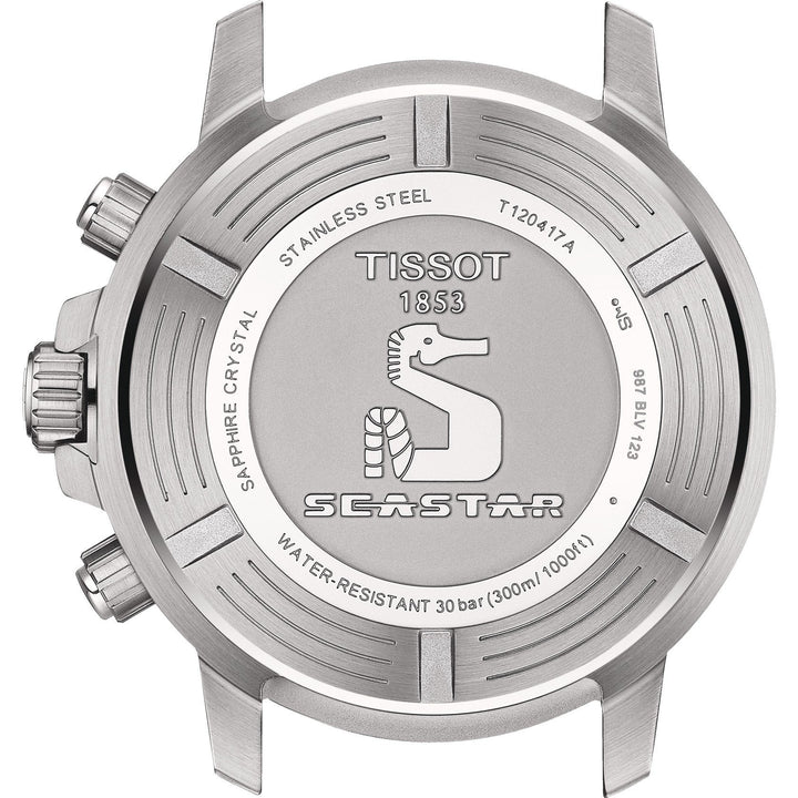 Reloj Tissot Searstar 1000 Chronograph 45mm azul acero de cuarzo T120.417.11.041.01