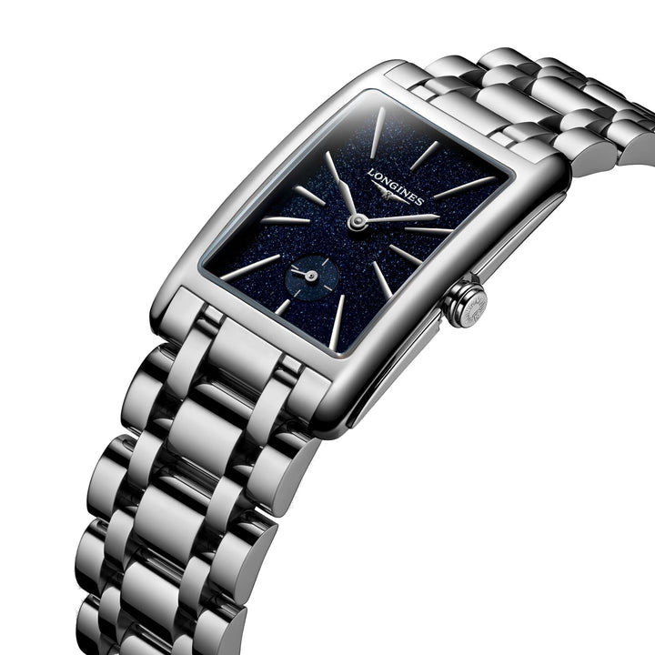 Reloj Longines DolceVita 23.3x37mm acero de cuarzo azul L5.512.4.93.6