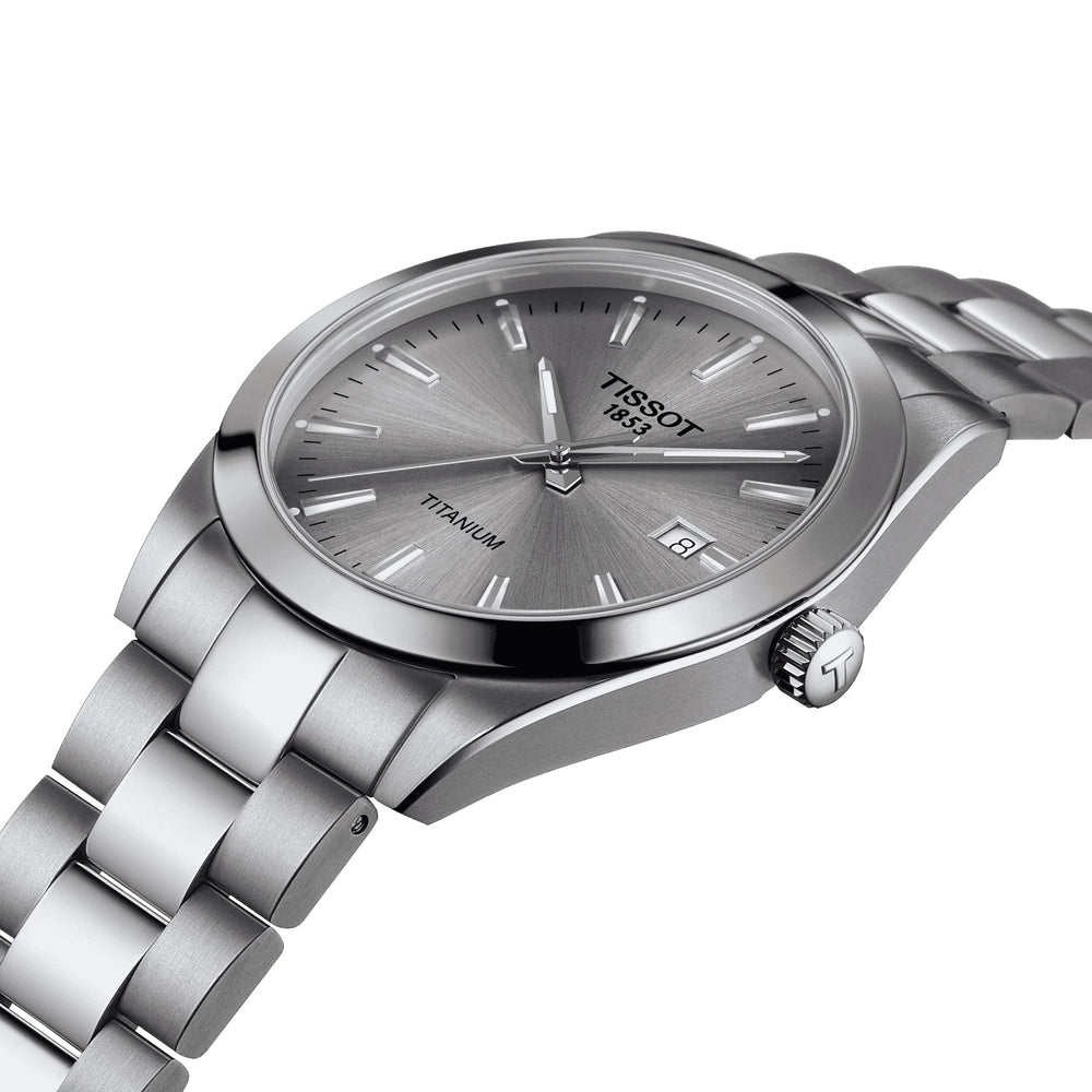 Tissot orologio Gentleman Titanium 40mm antracite quarzo titanio T127.410.44.081.00 - Capodagli 1937
