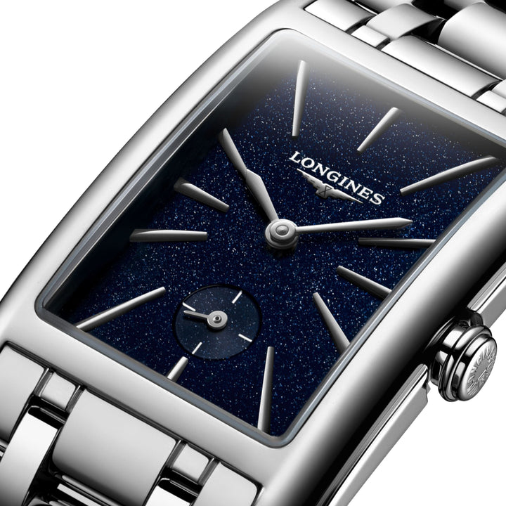 Longines watch DolceVita 23.3x37mm blue quartz steel L5.512.4.93.6