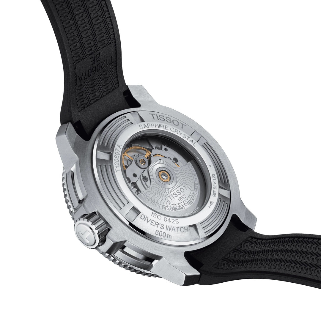 Tisssot watch Seastar 2000 Professional Powermatic 80 46mm black automatic steel T120.607.17.441.00