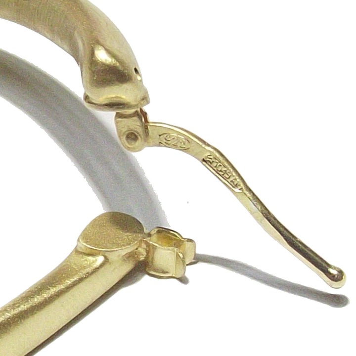 Capodagli orecchini a cerchio Goccia Grande argento 925 finitura PVD oro giallo satinato CPD-ORE-ARG-0001-GS