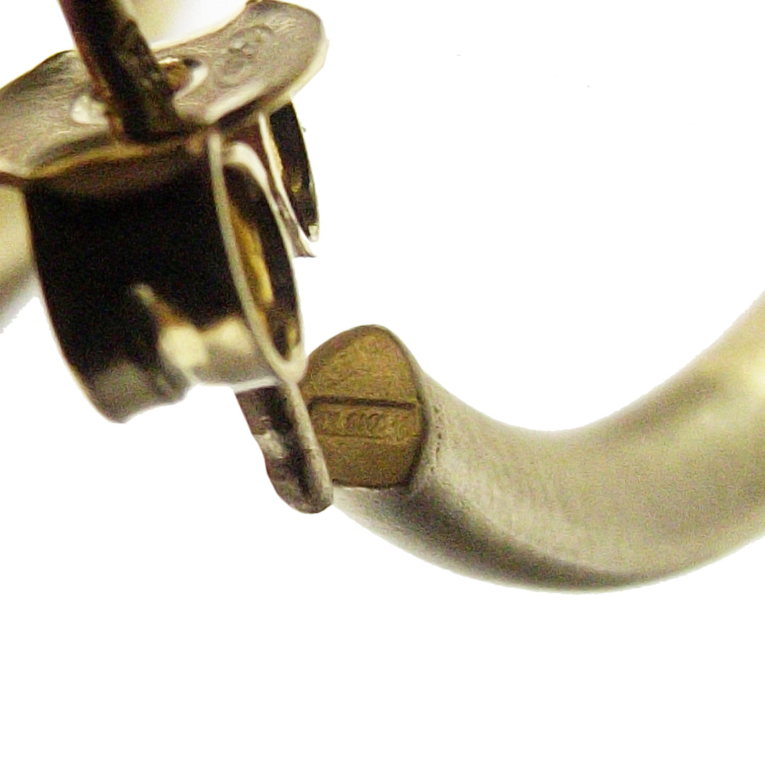 Capodagli orecchini a cerchio Rombo argento 925 finitura PVD oro giallo satinato CPD-ORE-ARG-0003-GS