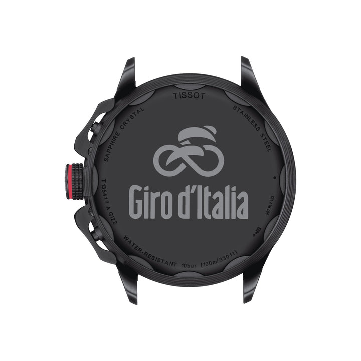 Tissot T-Race Cycing Clock Girling d'Italia 2022 Special Edition 45mm Quarzstahl PVD Schwarz T135.417.37.051.01