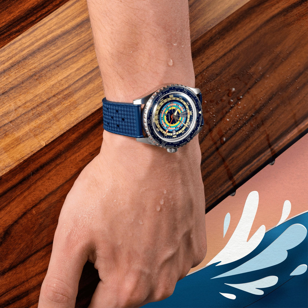 Mido Watch Ocean Star Dekompression Worldtimer Special Edition 40 mm Automatisch Blaustahl M026.829.17.041.00