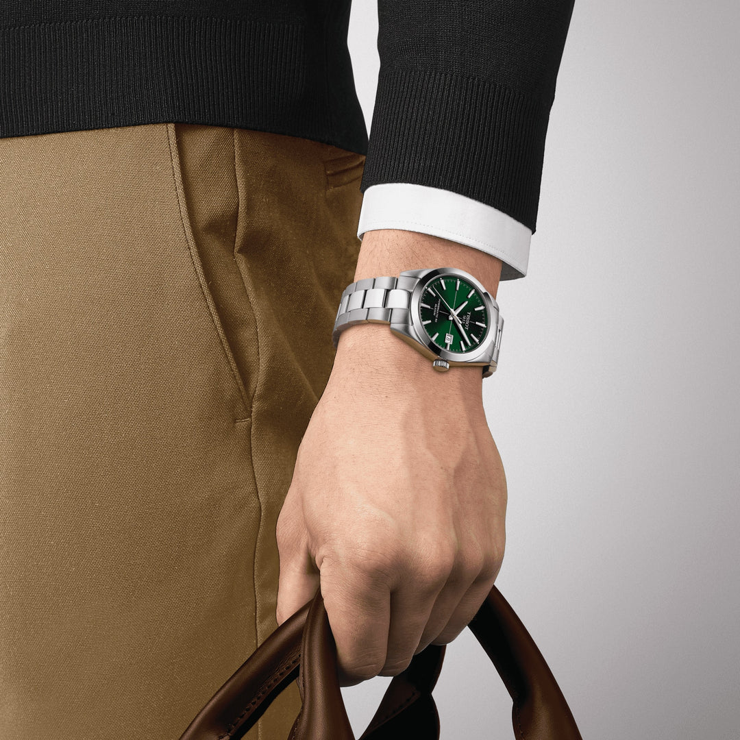 Tissot orologio Gentleman Powermatic 80 Silicium 40mm verde automatico acciaio T127.407.11.091.01 - Capodagli 1937